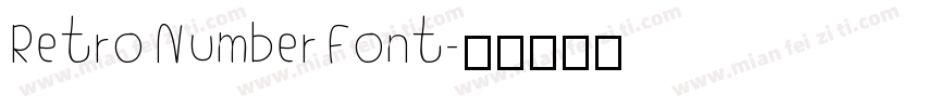 Retro Number Font字体转换
